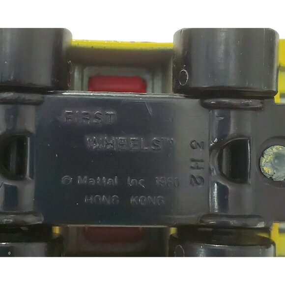 1980 My First Wheels Train Set Diecast 3 Rail Cars Engine Caboose Flat Bed VTG - Picture 9 of 16